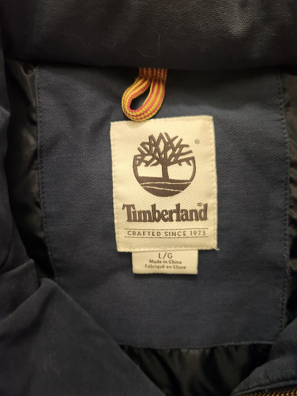 Timberland Down puffer vest mens large full zip